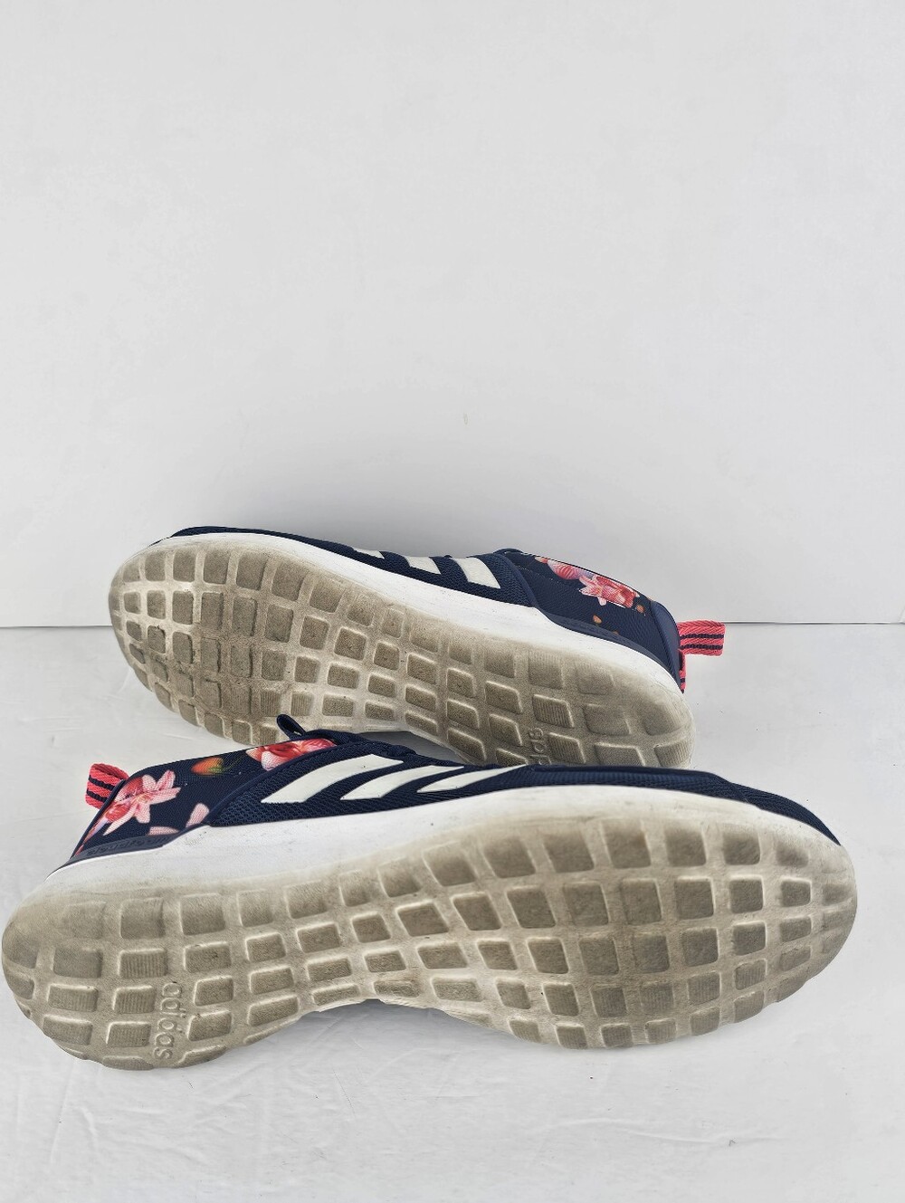 Adidas Cloudfoam Lite Racer Blue & Floral 8.5 Workout Running Gym Casual GUC - Picture 6 of 8